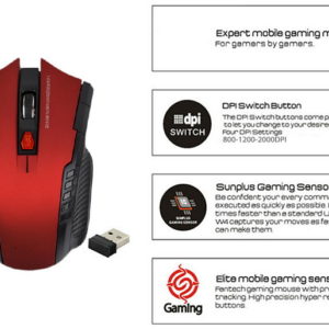 2400DPI Professional Gamer Optical 2.4Ghz Wireless Mouse