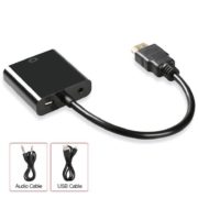 HDMI To VGA PS4 Adapter Converter Male To Famale HDMI To VGA Adapter Conversor With Audio Cable for HDTV PC Laptop Tablet