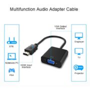 HDMI To VGA PS4 Adapter Converter Male To Famale HDMI To VGA Adapter Conversor With Audio Cable for HDTV PC Laptop Tablet