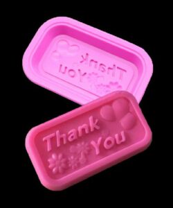 South Korea's Small Natural Soap And Handmade Soap Silicone Mold Making Pastry Cake Thank You Shape Forming Tool
