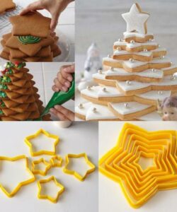 6pcs/set Cookies Cutter Frame Fondant Biscuits Cake Mould DIY Star Moulds Christmas Cookie Maker Cake decorating Tool