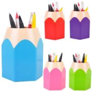 Makeup Brush Pencil Storages Box Vase Pot Creative Pen Holder Stationery Tidy Desk Storage Case