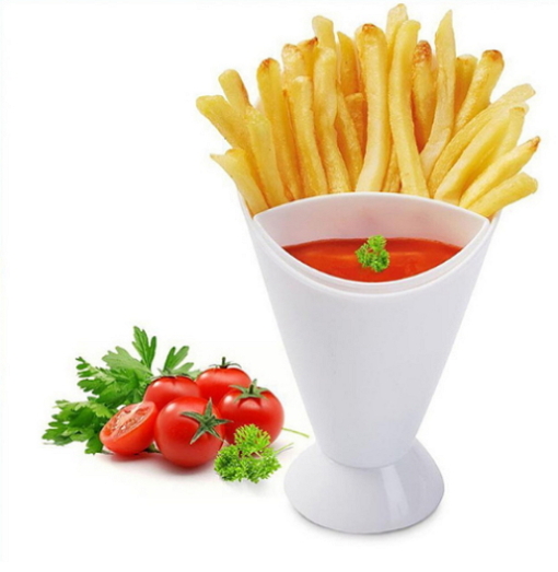 Portable Dipping Cup French Fry Chips Cone Assorted Sauce Ketchup Cup