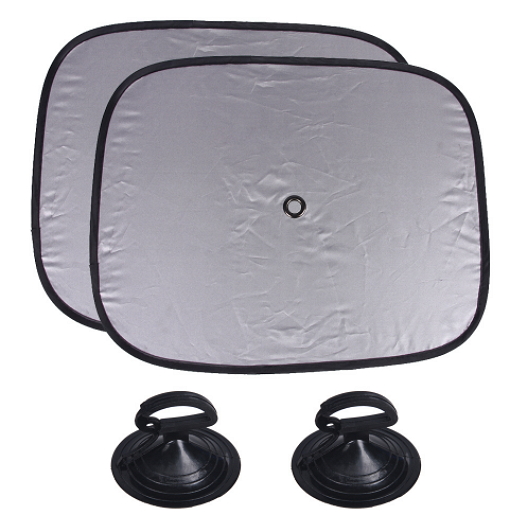 2 Pcs Car Window Sun Shade Glass With Suction Cups