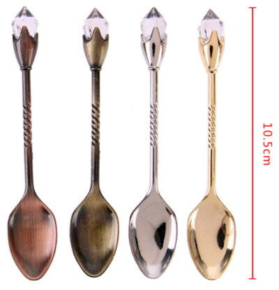 4pcs Gold Silver Bronze Copper Vintage Spoon