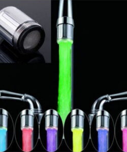 LED Water Faucet Stream Beautiful Waterfall Light 7 Colors Changing Glow Shower Stream Tap Head Pressure Sensor Kitchen Bathroom Accessory