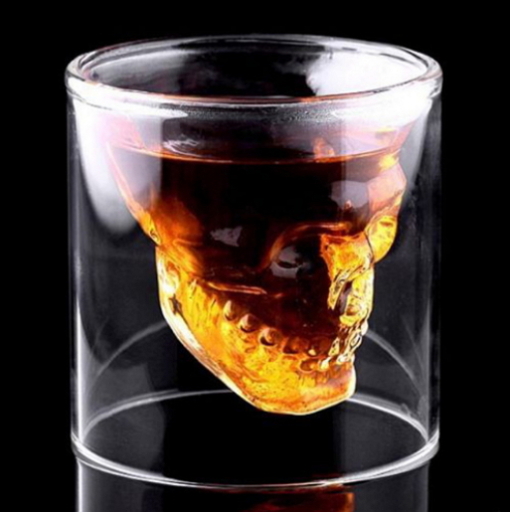 Creative Designer Skull Head Shot Glass mug Fun Doomed Transparent Party Doom Drinkware Gift for Halloween
