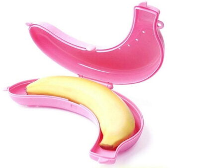 Banana Box Protecter Guard Holder Case Lunch Container Storage Carrier 