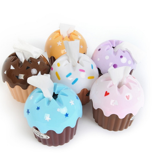 New Lovely Adorable Ice Cream Useful Cupcake Tissue Box Towel Holder Paper Container Dispenser Cover Home Decor