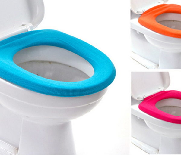 1Pc Household Daily Products Bathroom Toilet Seat Cover O-Shaped Warm Pads Flush Random Color High Quality