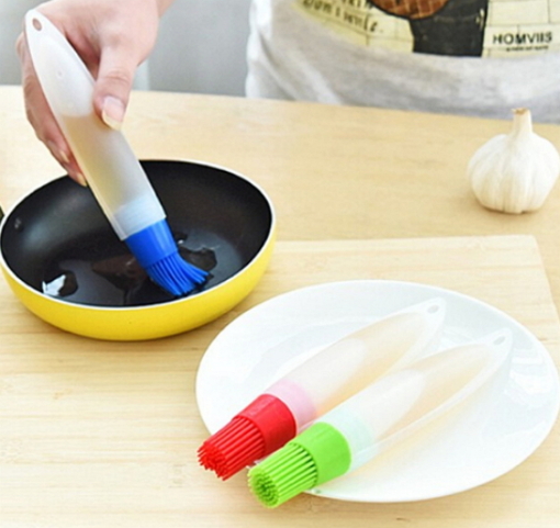 1PC Silicone Oil Brushs Oil Container Pen Food Grade Cake Bread Pastry Butter Baking Brush BBQ Liquid Utensil Tools