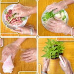 100Pcs/Set Eco-friendly Disposable Gloves For Restaurant Hotel Handling Raw Chicken Multifuctional Food Plastic Gloves