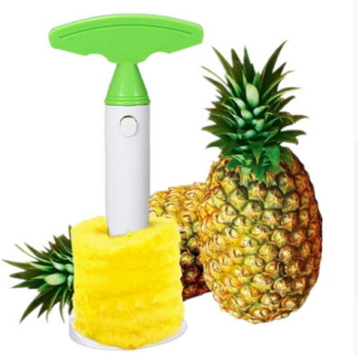 Fruit Pineapple Corer Slicer Peeler Cutter Parer Stainless Kitchen Easy Tool Kit