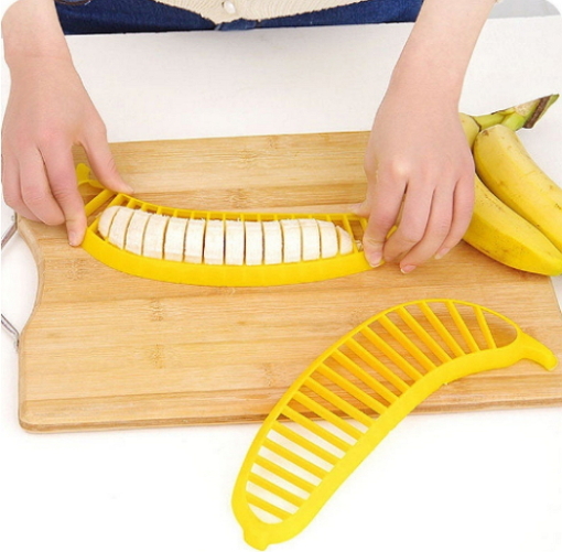 1 Pcs Banana Slicer Banana Cutter Tools Chopper Cutter for Fruit Vegetable Salad Sundaes Cereal Kitchen Tools