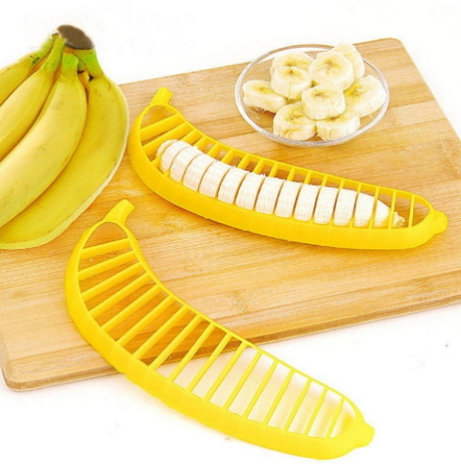 1 Pcs Banana Slicer Banana Cutter Tools Chopper Cutter for Fruit Vegetable Salad Sundaes Cereal Kitchen Tools