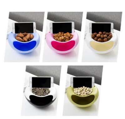 Fashion Creative Smile Dried Fruit Snacks Storage Boxes Portable Plastic Double Layer Holder Container Home Organizer