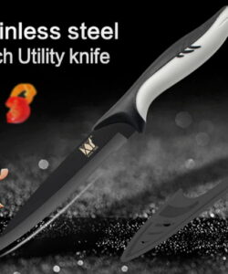 Black Blade Paring Utility Santoku Chef Knife