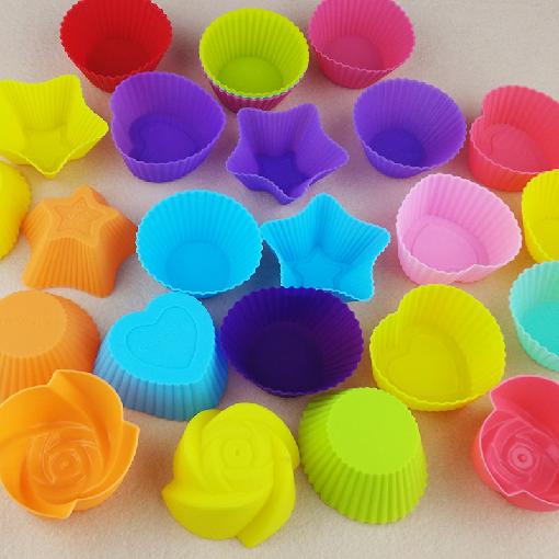 10pcs Silicone Mold Heart Cupcake Soap Silicone Cake Mold Muffin Baking Mold Tools Bakery Pastry Tools Bakeware Kitchen