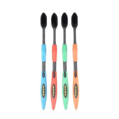4pcs/set Double Ultra Soft Bamboo Toothbrush Bamboo Charcoal Toothbrushes Nano Brush Oral Care For Adults