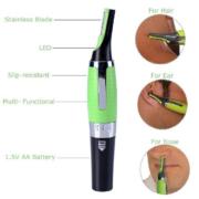 Micro Precision Eyebrow Ear Nose Trimmer Removal Clipper Shaver Personal Electric Face Care Hair Trimer With LED Light