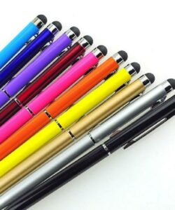 5pcs/lot 2in1 Touch Screen Stylus Pen+ Ballpoint Pen for iPad iPhone Tablet Smartphone radom colors CA