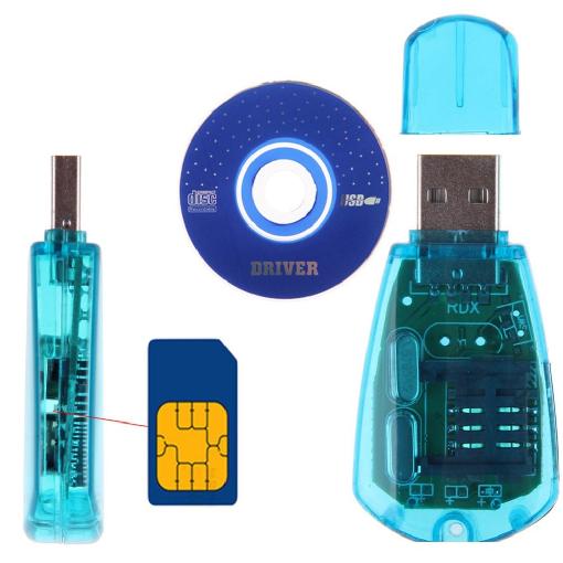 Mobile Phone Standard USB SIM Card Reader Copy/Cloner/Writer/Backup Kit SIM Card Reader GSM CDMA SMS Backup with CD Disk