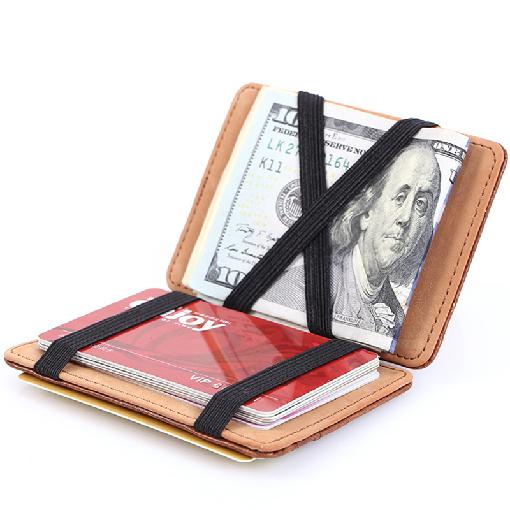 Slim Leather Men Wallet Magic Brand Designer Men Wallet Card Holder Korean Bilfold Clamps for Money