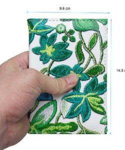 High Quality Women Passport Cover Flower Printing Waterproof Card Holder Leather Travel Passport Holder
