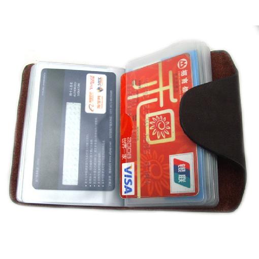 Leather Business Cards Holder Credit Card Cover Bags Hasp Card Organizer Bags Tarjetero
