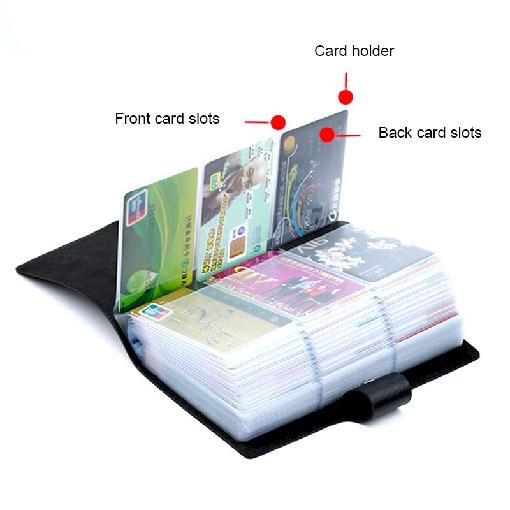 120 Bits Business Card Holder Men Card Wallet Minimalist PU Leather Women Credit Card Holder Tarjetero